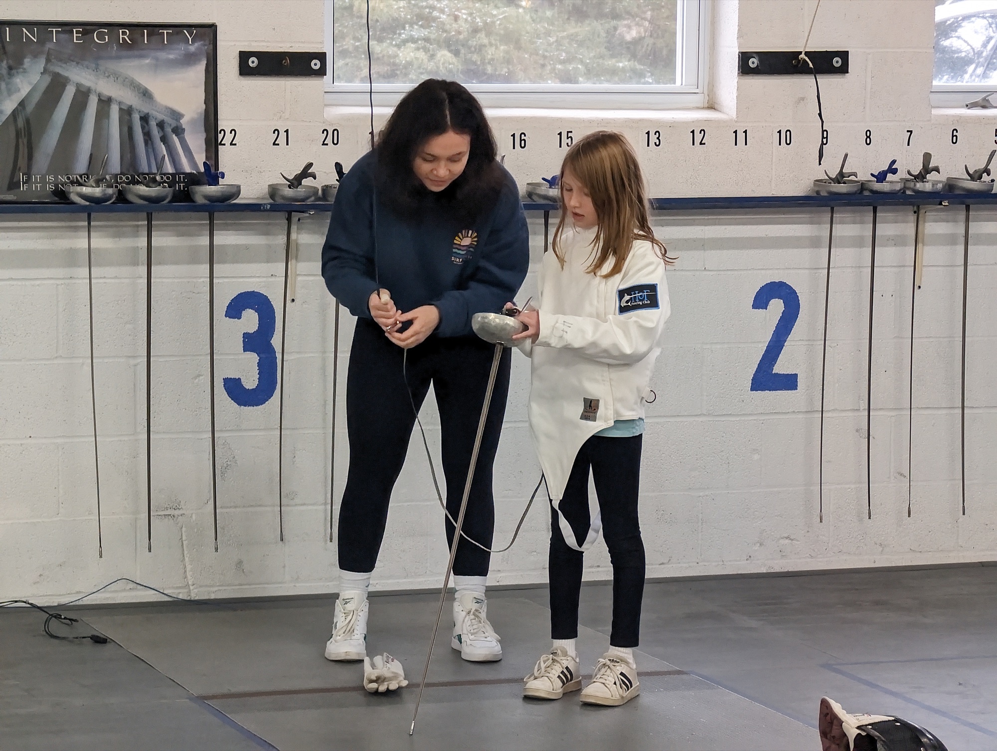 One-on-one fencing lesson at Hooked on Fencing